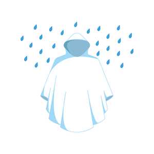 Idee regalo Poncho antipioggia usa e getta con cappuccio - Kid'S Size Legami